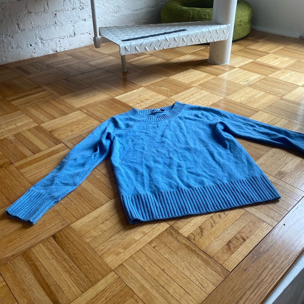 Vince Blue Cashmere Crewneck Sweater